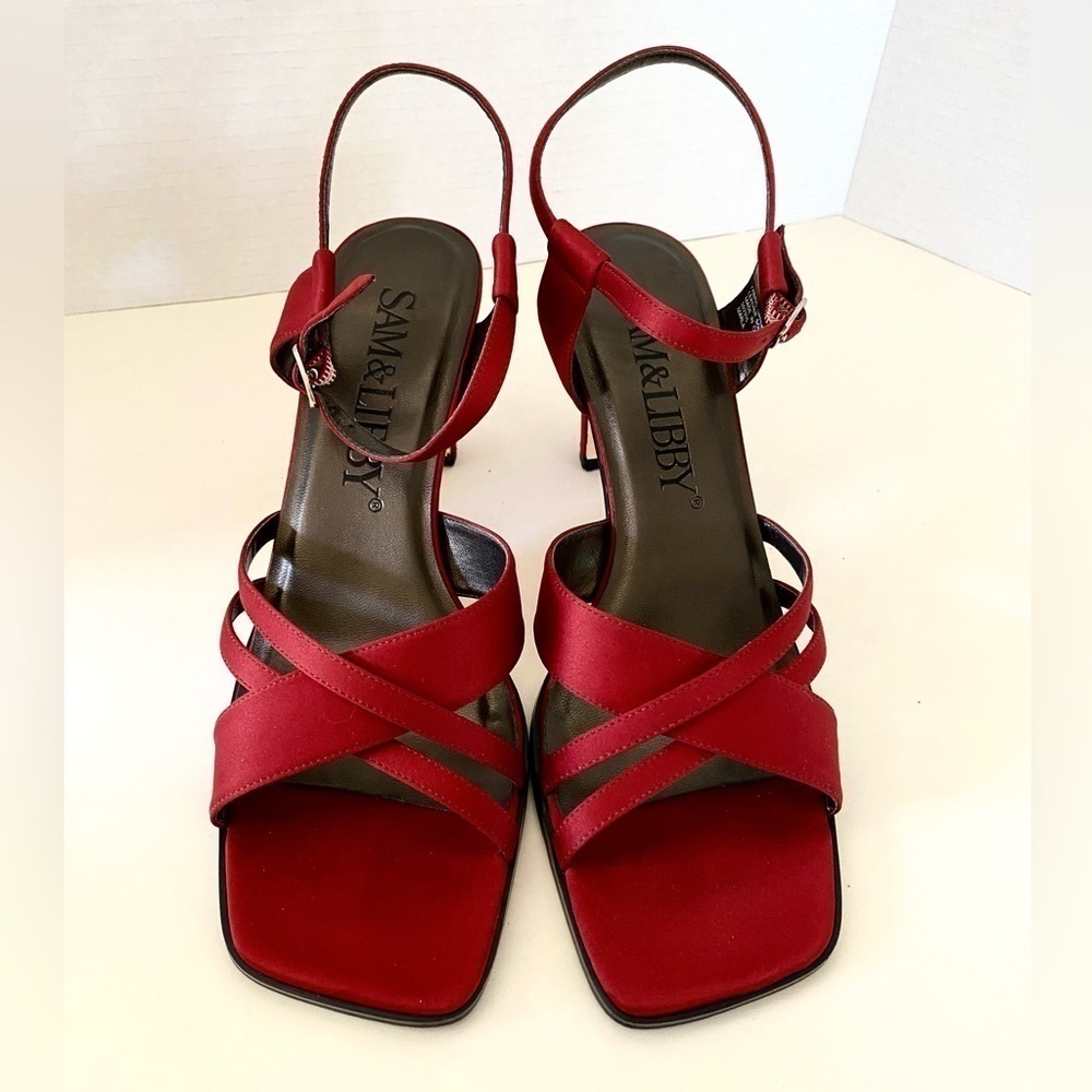 Sam & Libby “Marla” Cabernet Red Formal Heels size 10 — Y2K
